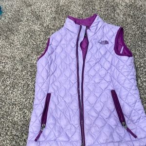 Purple north face thermoball vest